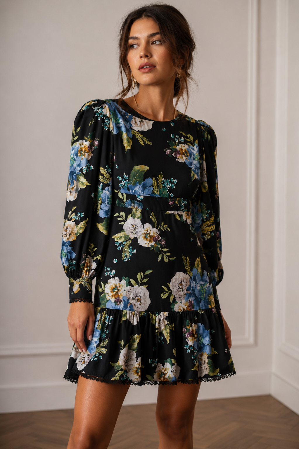 ERDEM RYDAL DRESS CARNATION BOUQUET