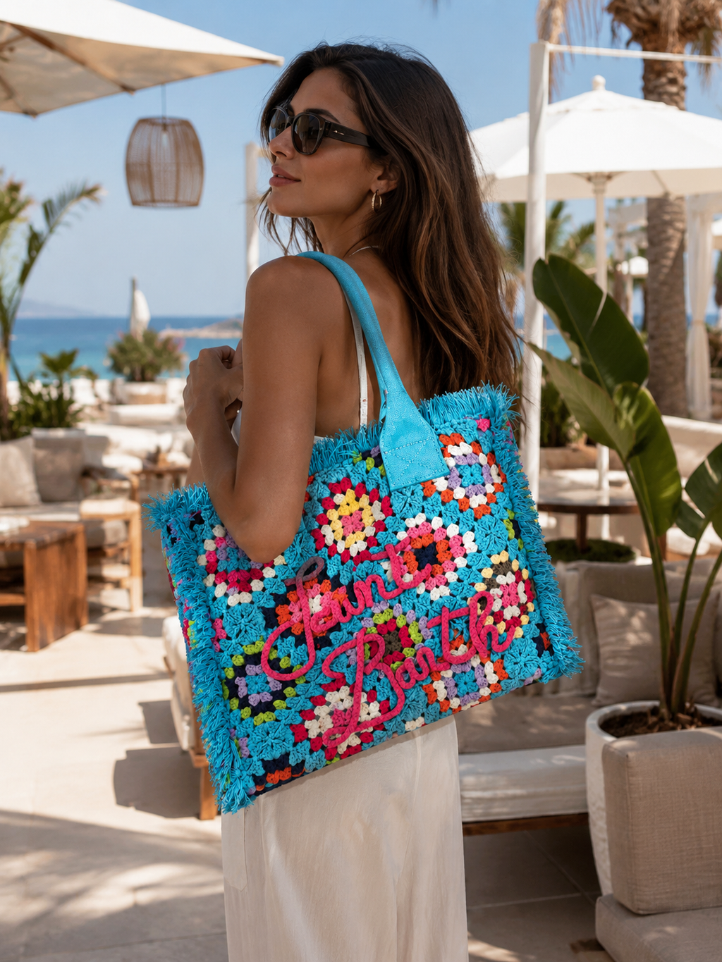 SAINT BARTH MC2 LARGE VANITY CROCHET BAG