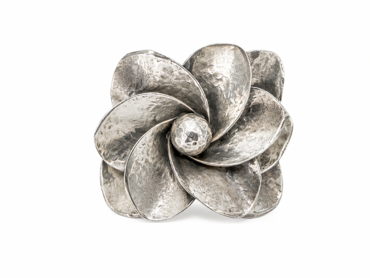 SILBER ARMSPANGE IM BLÜTENDESIGN